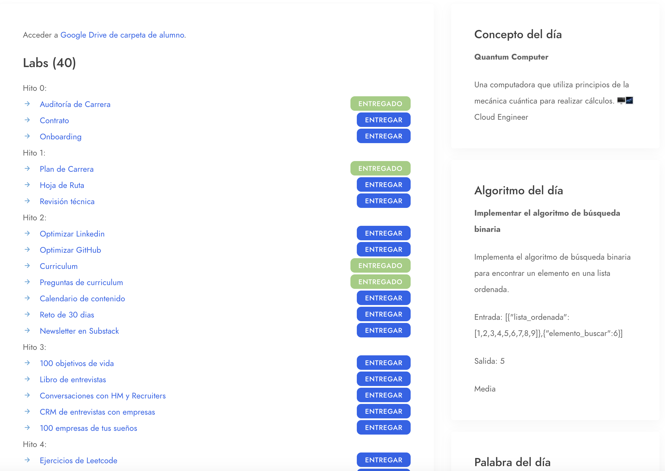 Labs y evaluaciones integrados